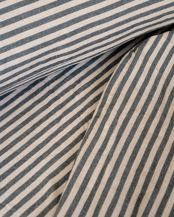 Classic Micro Twill Stripe Melange Sheet Set Steel Grey