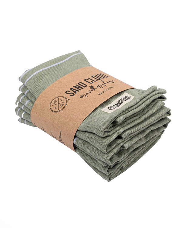 Classic Bath Washcloth Bundle- 6 Pack – Sand