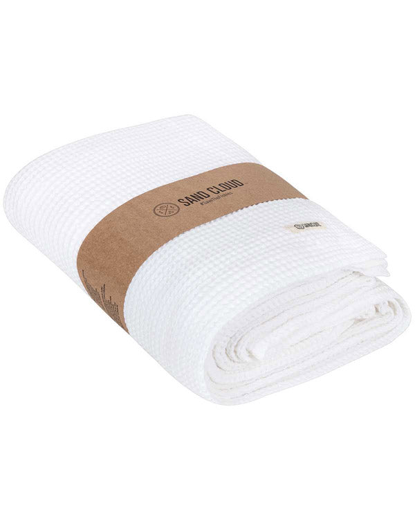 Micro Waffle Shower Curtain – Ivory