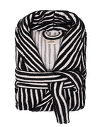 Stripe Dot Robe – Black