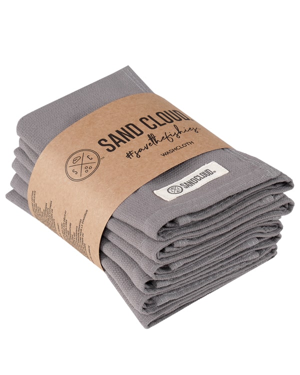 Classic Bath Washcloth Bundle- 6 Pack – Black