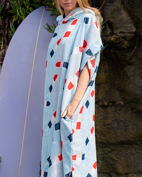 Popsicle Hooded Poncho