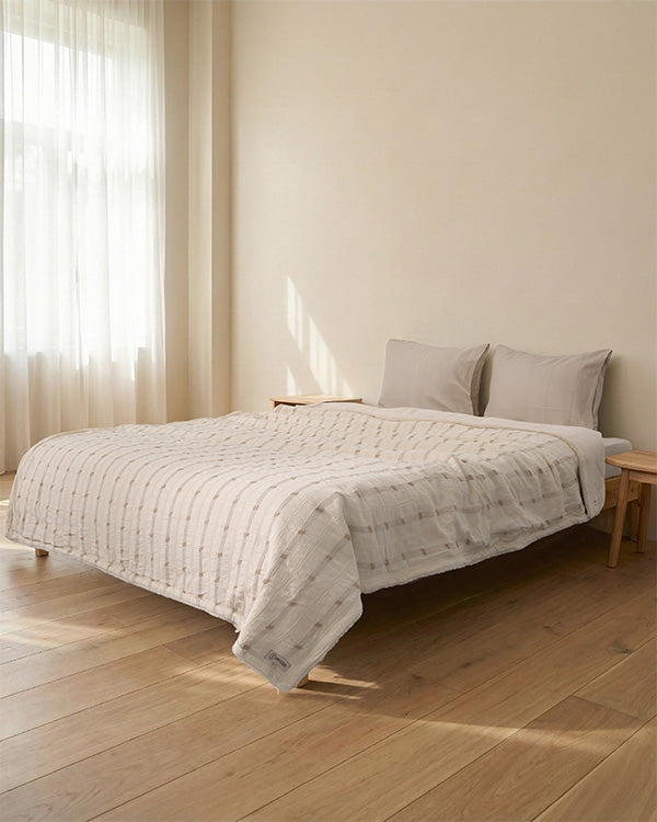 Cozy Texture Plush Blanket – Beige