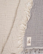 Little Fishies Gauze Receiving Blanket – Grey
