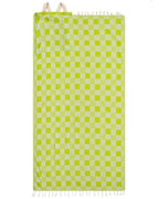 Checker Towel Bag – Lime