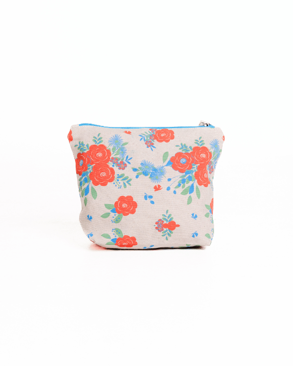 Flower Bunch Zipper Pouch