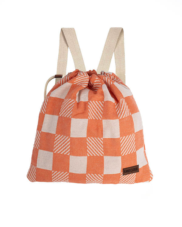 Checker Towel Bag – Coral