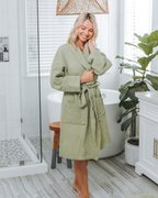 Micro Waffle Robe Sage