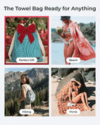 Checker Towel Bag – Coral