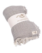 Little Fishies Gauze Receiving Blanket – Seafoam