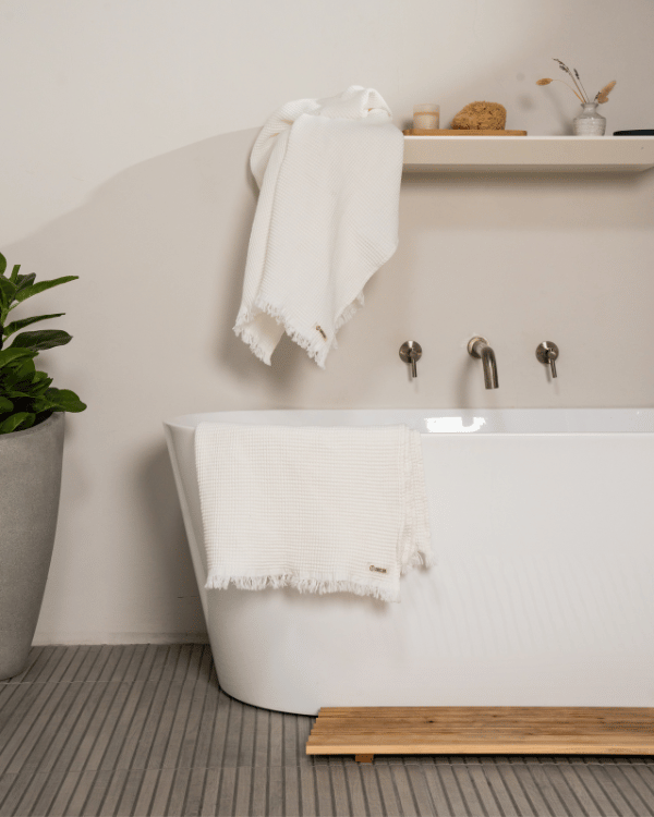 Micro Waffle XL Bath Bundle – 2 Pack -White