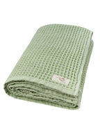 Little Fishies Waffle Blanket – Sage