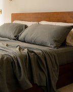 Classic Micro Twill Solid Melange Pillowcase Set Moss