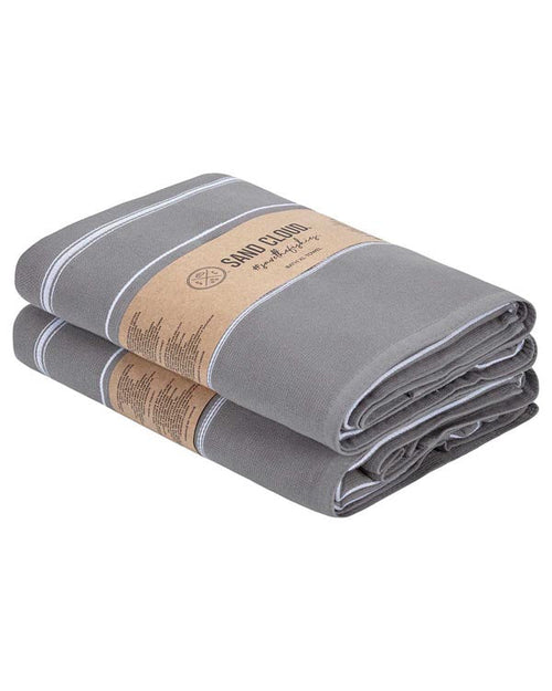 Classic Fringeless XL Bath Bundle – Grey – 2 Pack