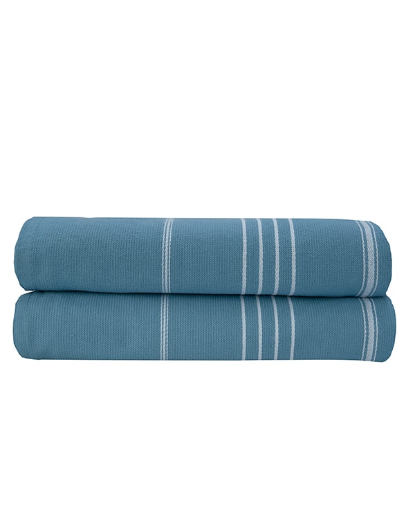 Classic Fringeless XL Bath Bundle – Slate Blue – 2 Pack
