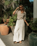 Sagar Gauze Crop Shirt – Pant Set