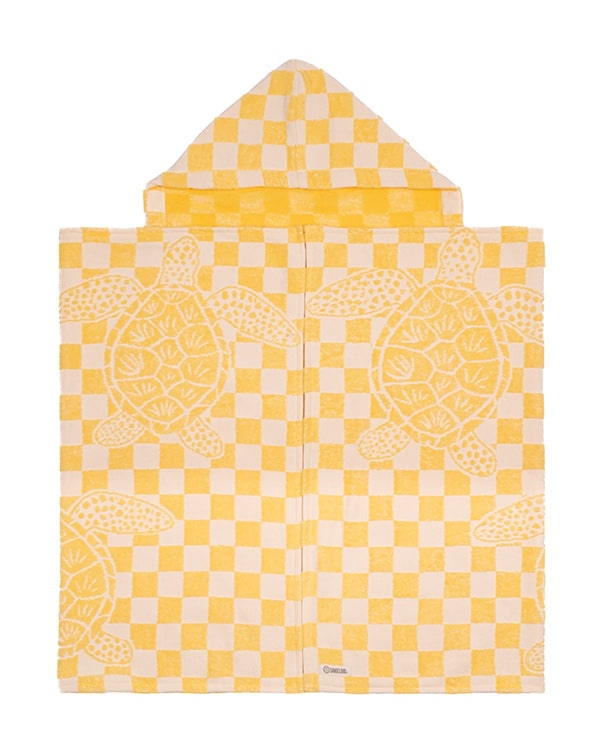 Swirl Turtle Hooded Kids Bath Towel