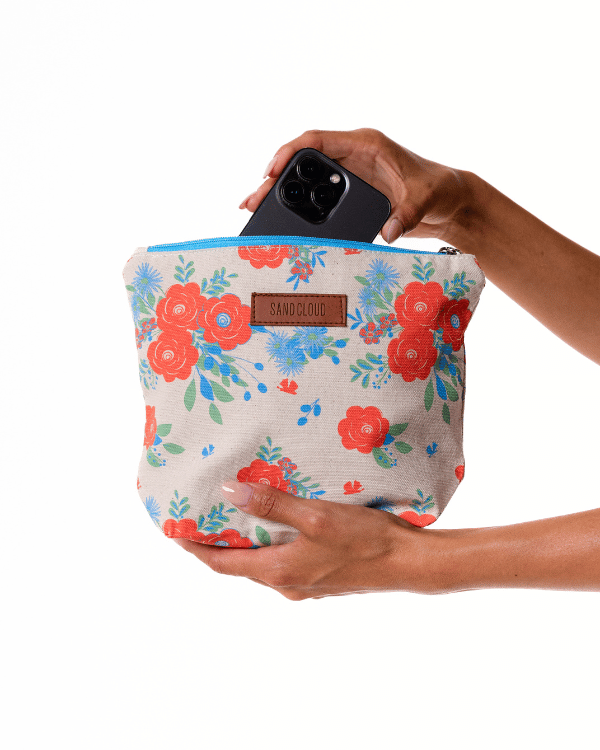 Flower Bunch Zipper Pouch