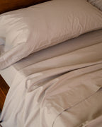 Signature Percale Solid Flat Top Sheet Beige