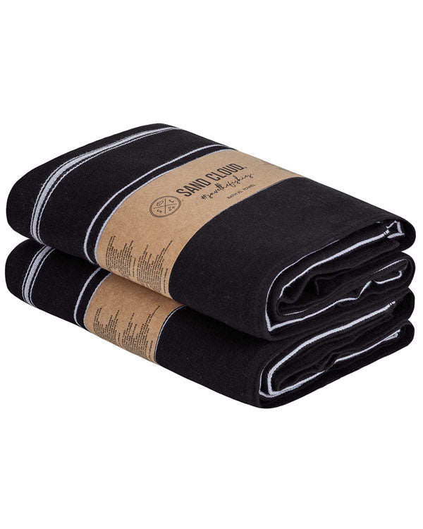 Classic Fringeless XL Bath Bundle – Black – 2 Pack