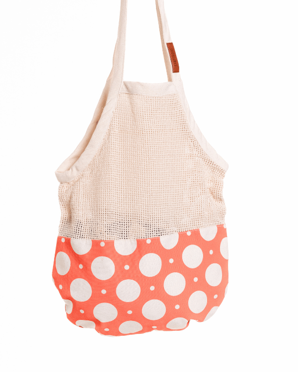Polka Dot Net Printed Market Bag