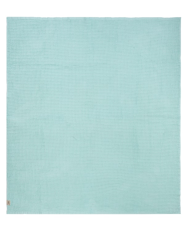 Little Fishies Waffle Blanket – Seafoam