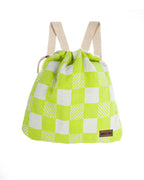 Checker Towel Bag – Lime