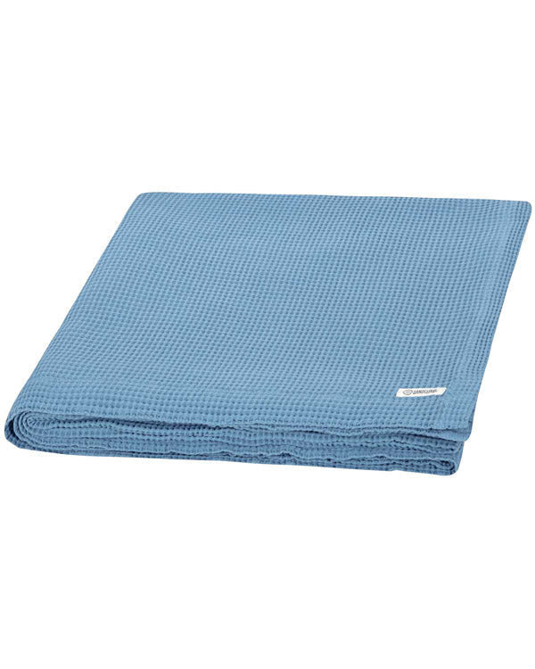 Micro Waffle Shower Curtain – Slate Blue