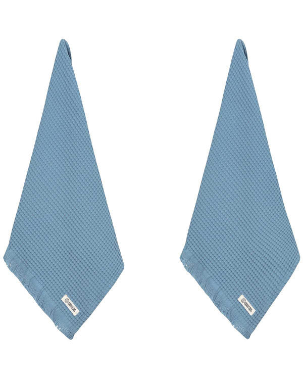 Micro Waffle Hand Bath Bundle – 2 Pack – Slate Blue
