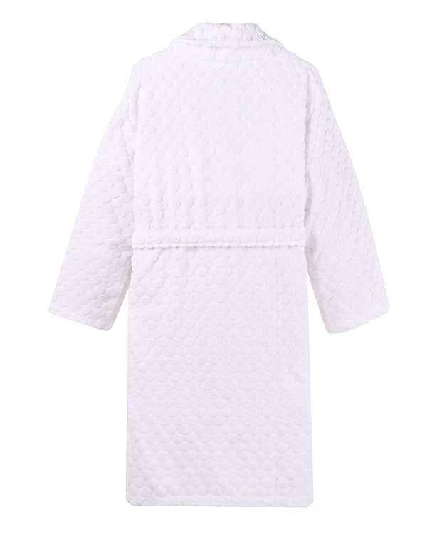 Polka Dot Robe – White