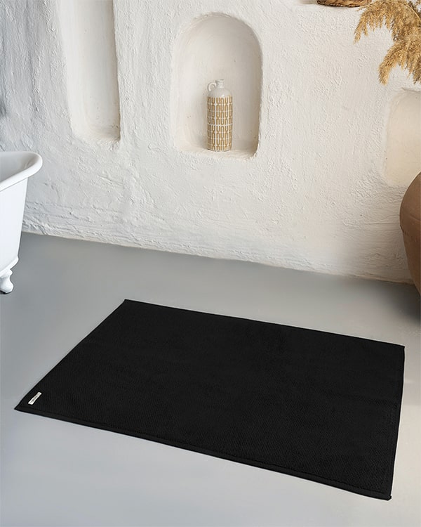 Willow Bath Mat – Black