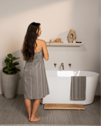 Classic Fringeless XL Bath Bundle – Grey – 2 Pack