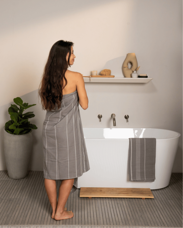 Classic Fringeless XL Bath Bundle – Grey