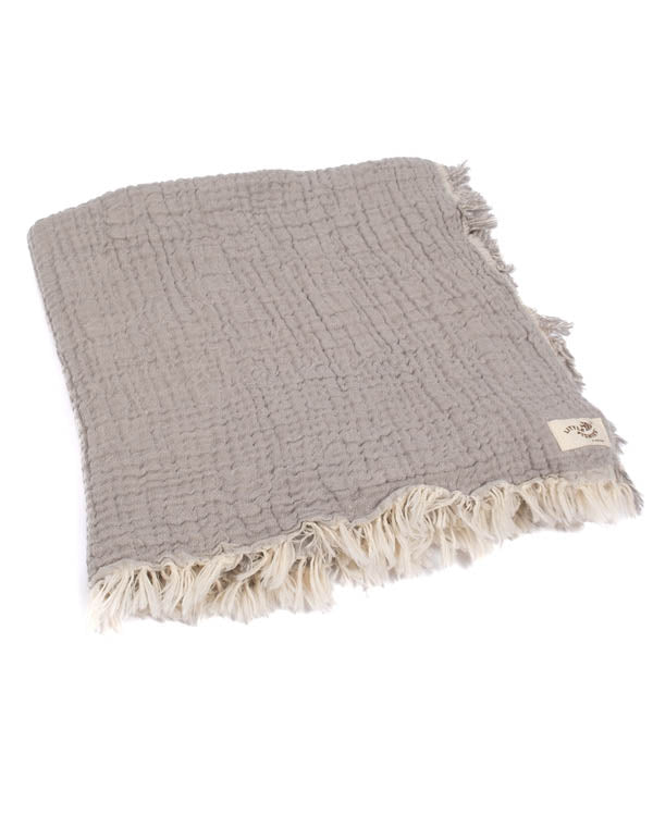 Little Fishies Gauze Receiving Blanket – Grey