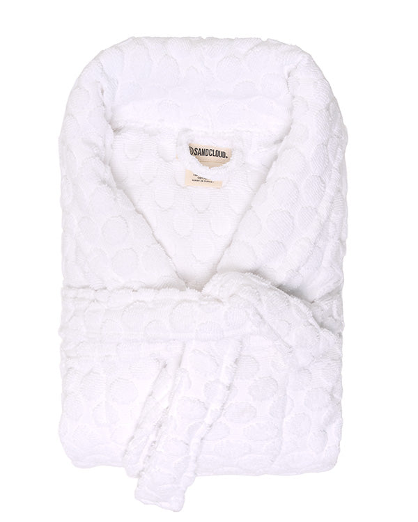 Polka Dot Robe – White