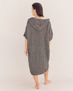Falta Gauze Hooded Poncho – Black