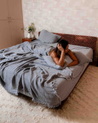 Lara Light Grey – PARTY BLANKET™ – Queen