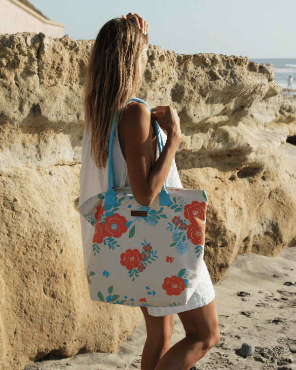 Floral Beach Tote