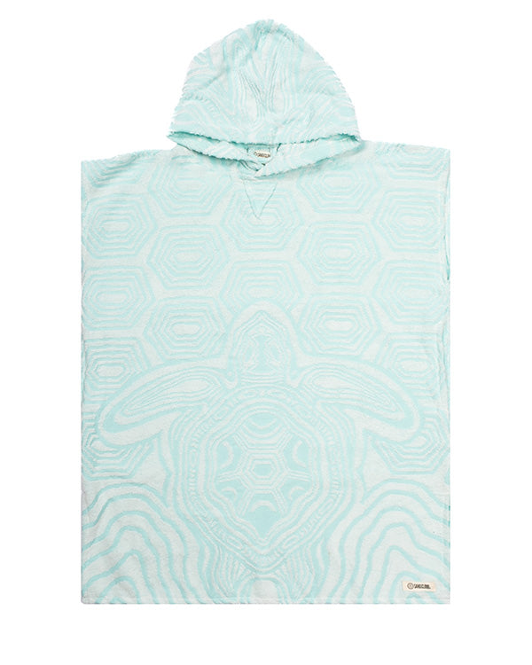 Colorblock Stripe Hooded Poncho Youth – Orange