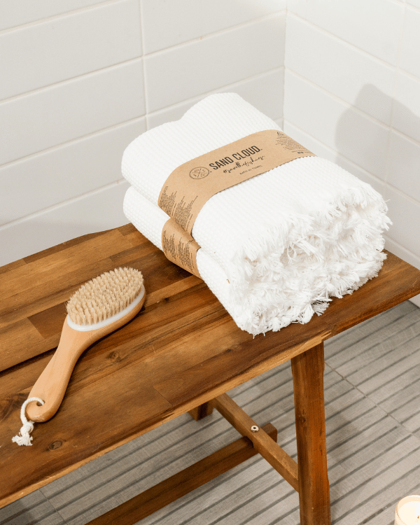 Micro Waffle XL Bath Bundle – White