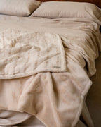Cozy Texture Plush Blanket – Beige
