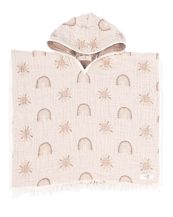 Ducky Gauze Hooded Poncho