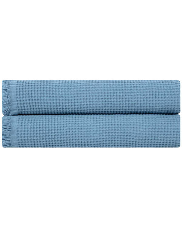 Micro Waffle XL Bath Bundle – 2 Pack -Slate Blue
