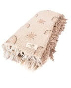 Rainbow Gauze Receiving Blanket Single with Pouch