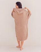 Falta Gauze Hooded Poncho – Warm Taupe