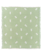 Baby Turtle Gauze Receiving Blanket Single with Pouch