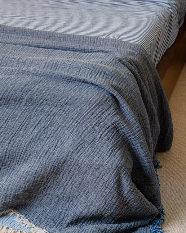 Senna Melange PARTY BLANKET™ Indigo – King