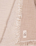 Little Fishies Gauze Receiving Blanket – Beige