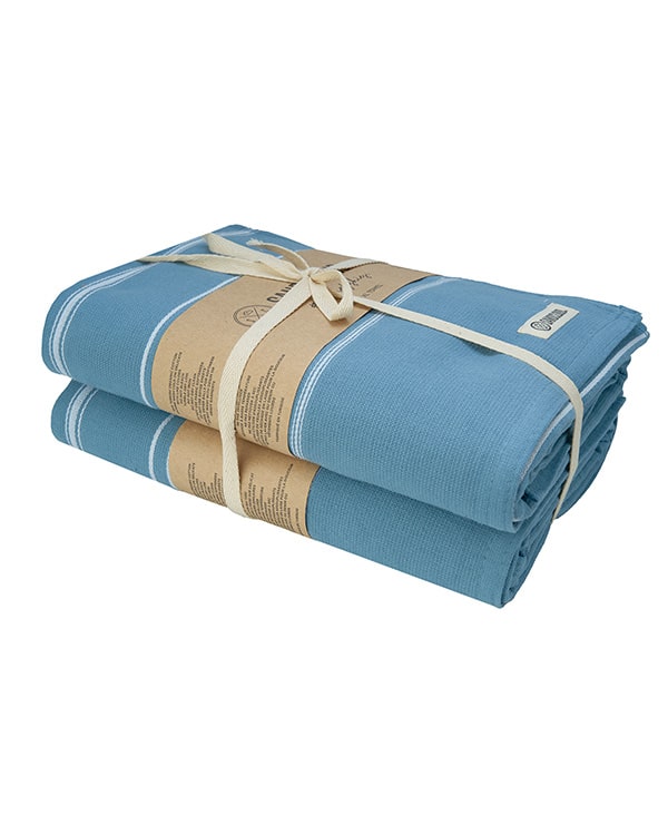 Classic Fringeless XL Bath Bundle – Slate Blue – 2 Pack