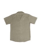 Orb Button Down Waffle Shirt – Olive – Mens
